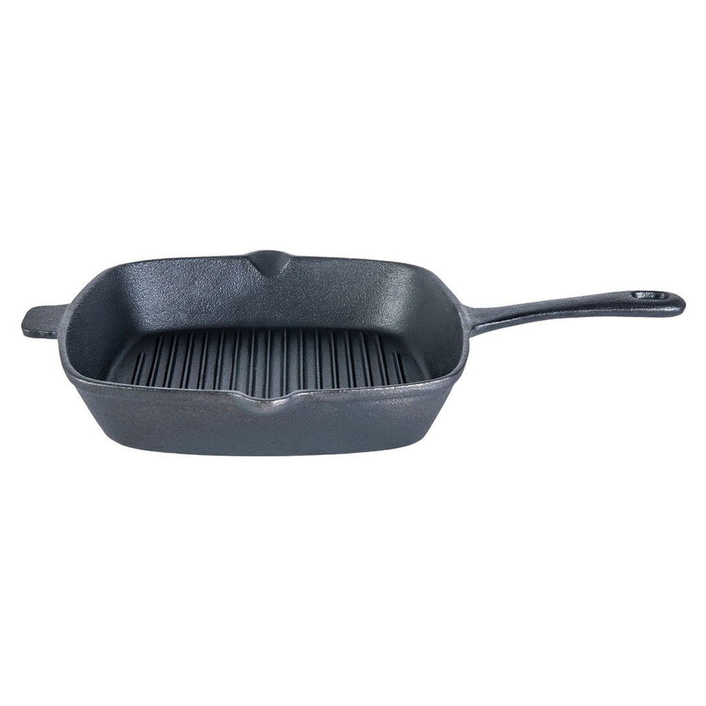 Forza Cast-iron Grill Pan, 26cm and Forza Cast-iron Casserole With Lid, 25cm