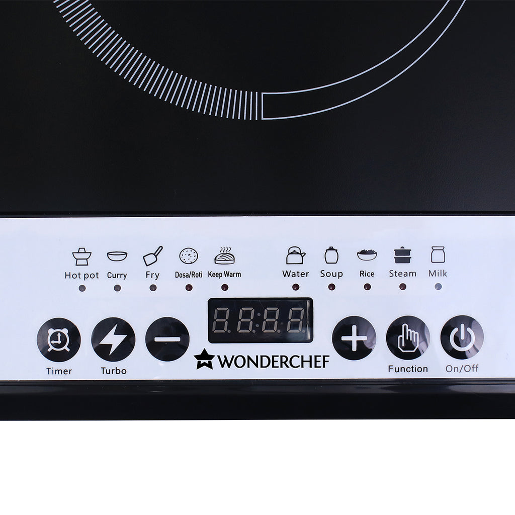 Torino 2000W Induction Plate with 11 Preset Functions, Push Touch Control Button Induction Cooktop, 2 Years Warranty