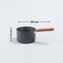 Load image into Gallery viewer, Ebony Hard Anodized 16 cm Nonstick Sauce Pan | Non Stick Sauce Pan | 2 L | 3.25 mm | Black and Brown