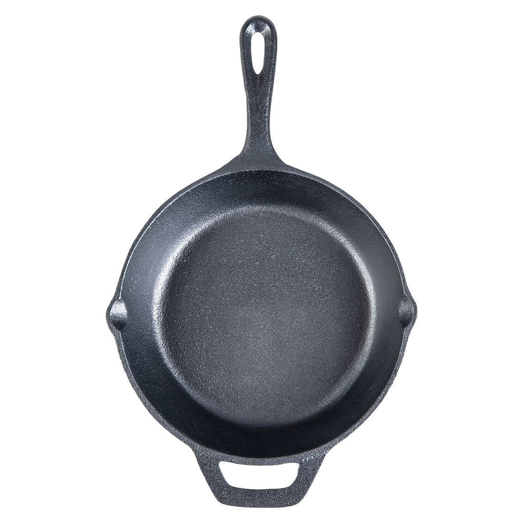 Forza Cast-Iron Fry Pan, Pre-Seasoned Cookware, Induction Friendly, 20cm, 3.8mm and Forza Cast-Iron Kadhai, Pre-Seasoned Cookware, Induction Friendly, 24cm, 1.9L, 3.8mm