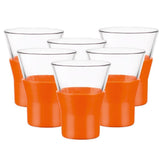 Bormioli Ypsilon Shot Glass- Orange 6Pc Set 110Ml