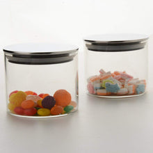Load image into Gallery viewer, Classic Borosilicate Round Glass Air Tight Jar 350ml - Set Of 2 Pcs