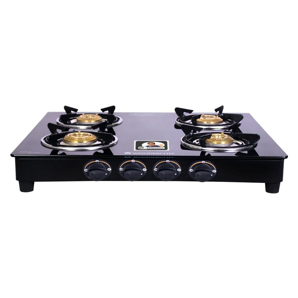 Wonderchef Ultima 4 Burner Glass Gas Stove - Wonderchef