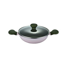 Load image into Gallery viewer, Olivia Spring Season Non-Stick Cookware Set of 3 | Kadhai with Glass Lid 24cm, Casserole with Lid 24cm &amp; Fry Pan 24cm | Induction Bottom | Soft Touch Handles | Pure Grade Aluminium | PFOA Free | 2 Year Warranty | Pink