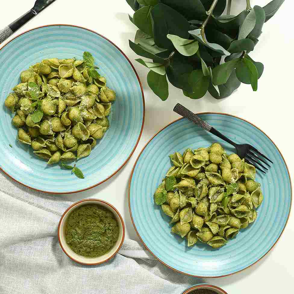Teramo Dinner Set Blue (Set of 14)