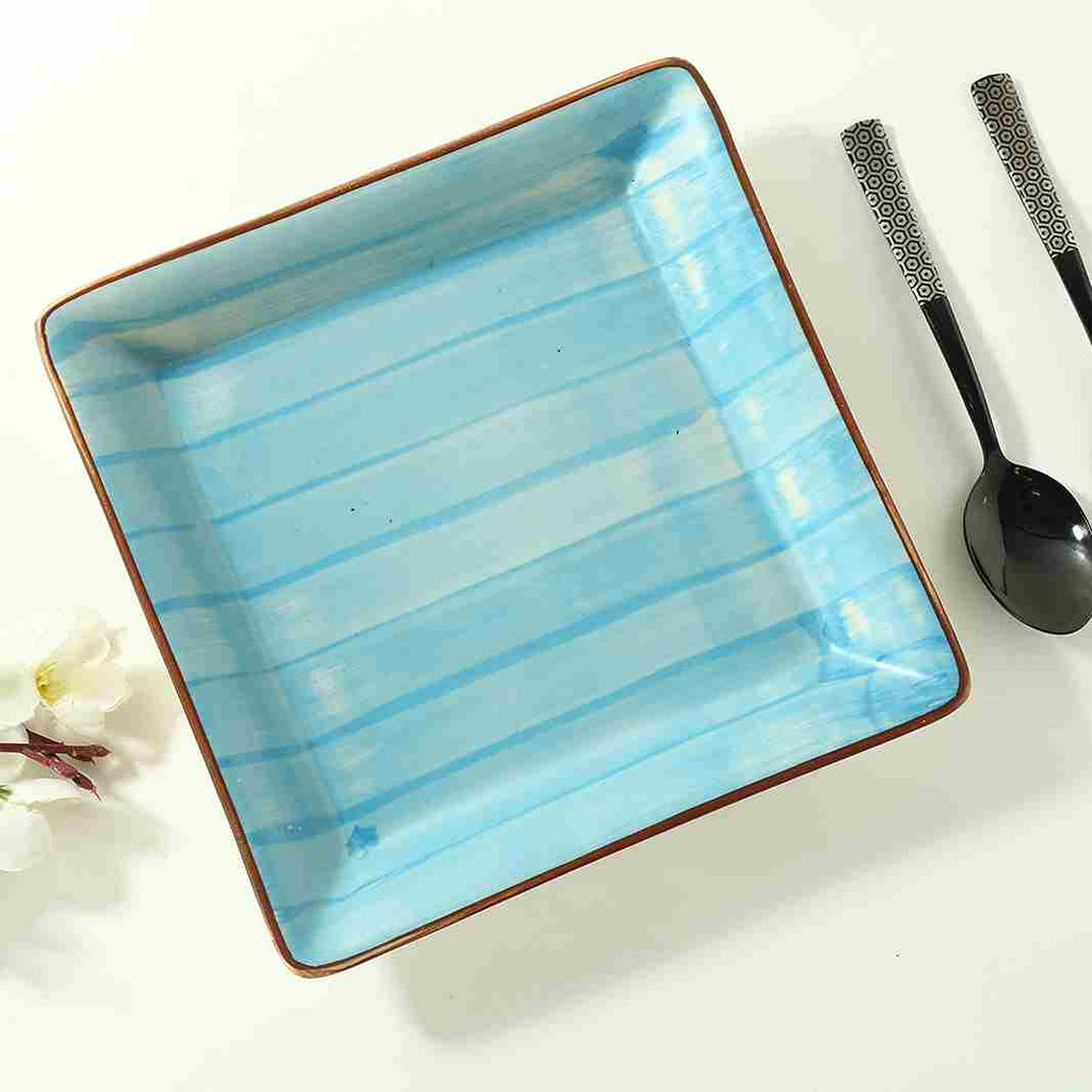 Teramo Square Platter Blue 1 Pc