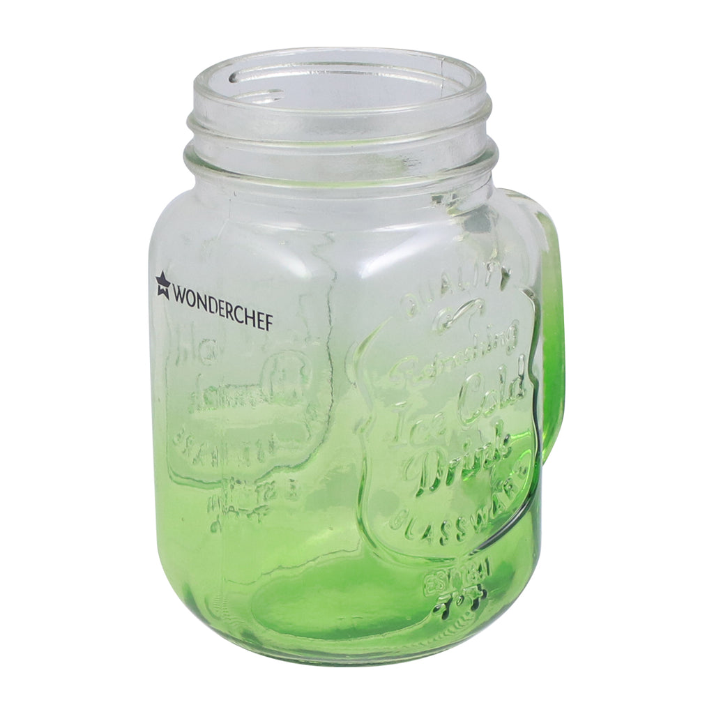 Mason Jar Set 450Ml (Red And Green)