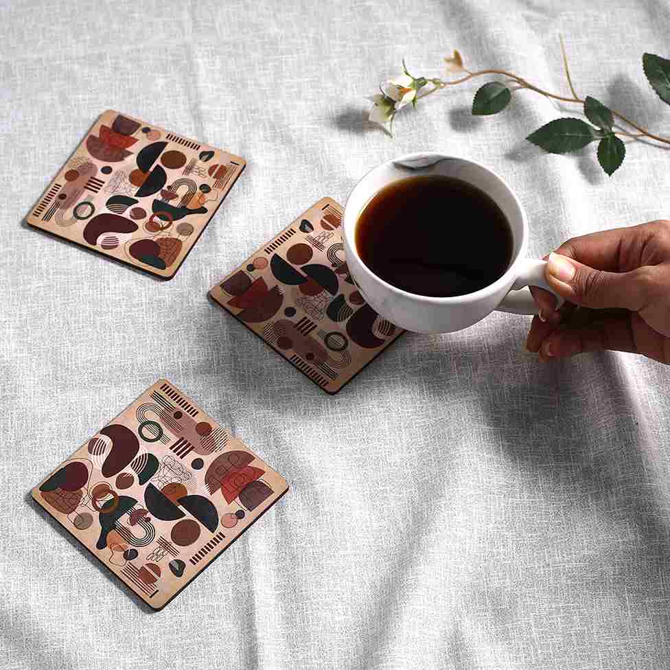 Casablanca Coaster Abstract Pattern - Set of 6 pcs