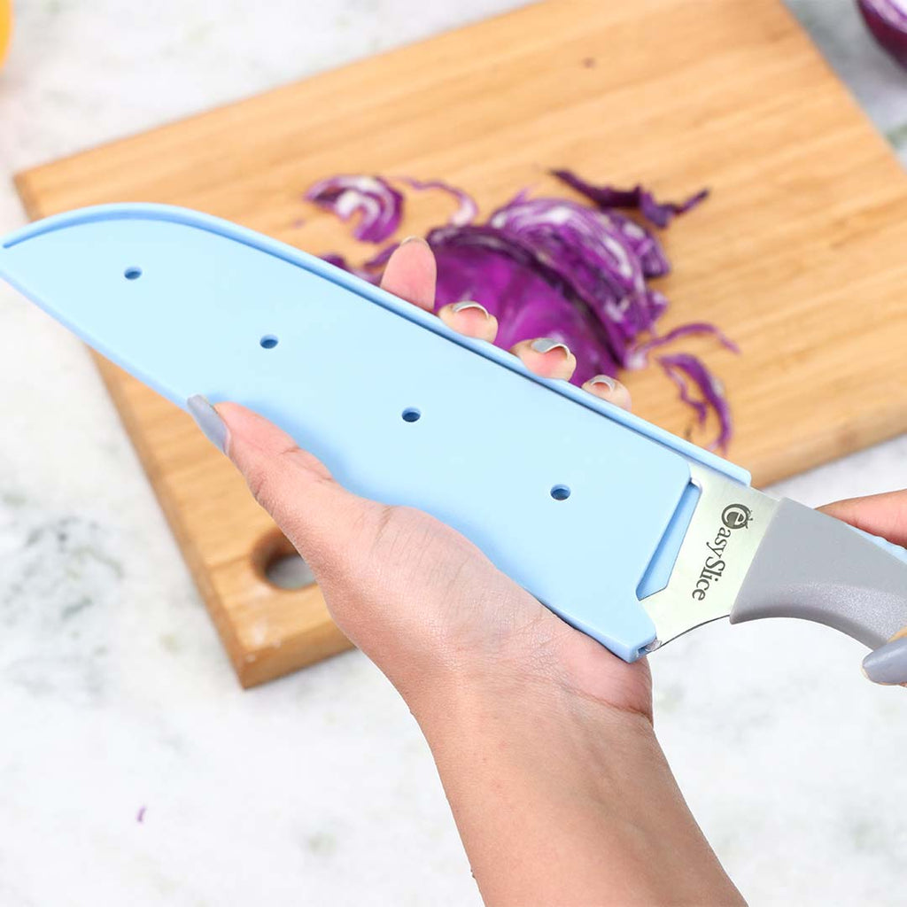 8" Easy Slice Knife (Blue) and 6" Easy Slice Knife (Green)