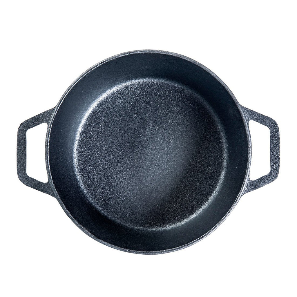 Forza Cast-iron Grill Pan, 26cm and Forza Cast-iron Casserole With Lid, 25cm