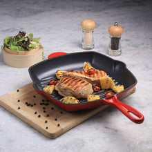 Load image into Gallery viewer, Ferro Cast-iron 29.5 cm Grill Pan, 2.6L, 4.5 mm, Majolica Red