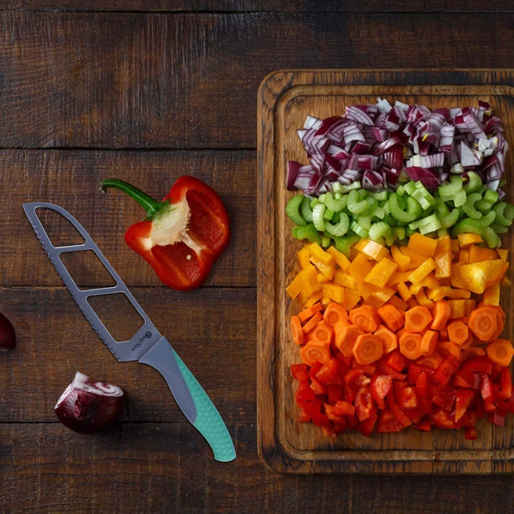 6" Easy Slice Knife (Green) and Smart Vegetable/Fruit Peeler