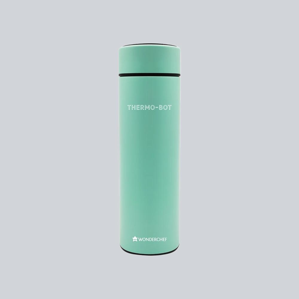 Thermo-Bot, 450ml, Double Wall Stainless Steel Vacuum Insulated Hot And Cold Flask, Spill & Leak Proof