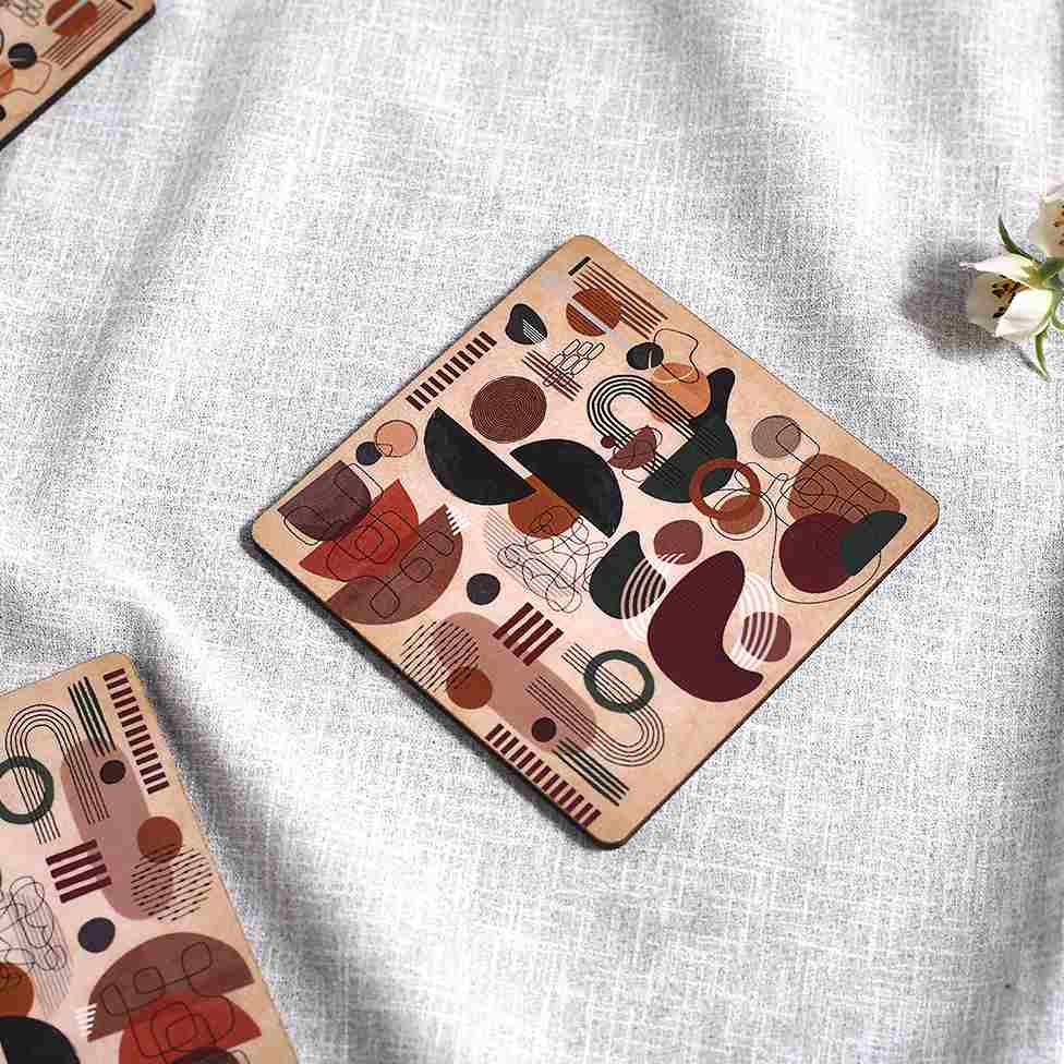 Casablanca Coaster Abstract Pattern - Set of 6 pcs