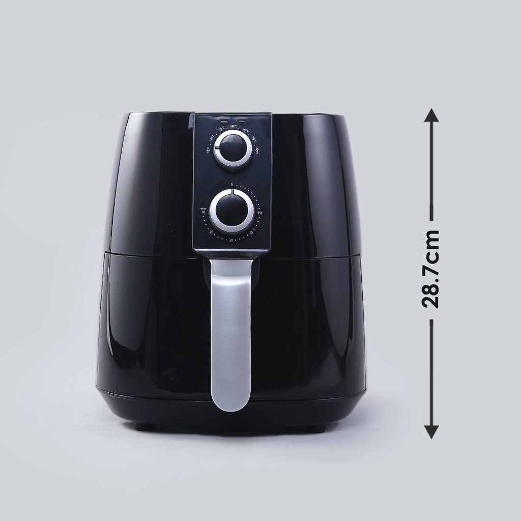 Prato Manual Air Fryer for Home and Kitchen with 5 Pre-set Menu|3.8 Litres Non-stick Basket| Fry, Grill, Bake & Roast| Rapid Air Technology| Auto Shut-Off| Healthy Cooking with 99% less Fat| Sleek & Compact| 1450 Wattage| Black| 1 Year Warranty