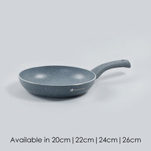 Load image into Gallery viewer, Granite Non-stick Fry Pan, Induction Bottom, Soft Touch Handle, Virgin Grade Aluminium, PFOA/Heavy Metals Free, 3.5mm, 2 years warranty, Grey