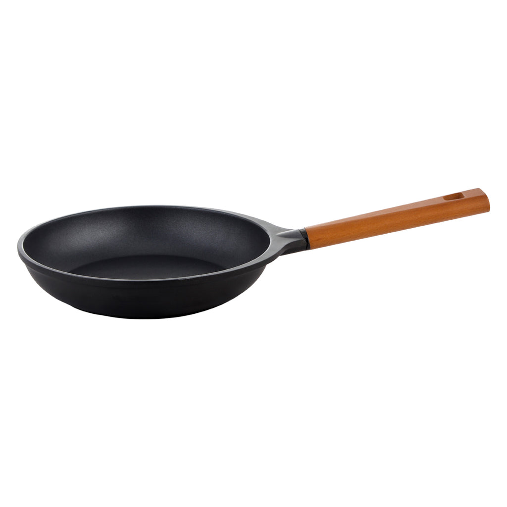 Caesar Non-Stick Fry Pan 26cm | Ideal for Saute / Frying | German Beechwood Handle | Gas & Induction Friendly | PFOA Free | 5 Year Warranty | Black