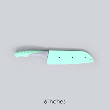 Load image into Gallery viewer, 8&quot; Easy Slice Knife (Blue) and 6&quot; Easy Slice Knife (Green)