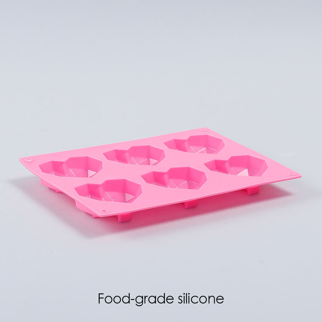 Ambrosia Silicone 3D Heart Shaped Mould - Pink