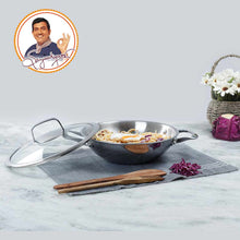 Load image into Gallery viewer, Stanton 28 cm Non-stick Kadhai/Kadai with Lid - 3.4 Litre | 3 ply steel