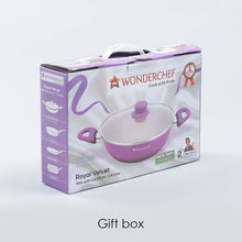 Load image into Gallery viewer, Royal Velvet 20 cm Non-Stick Wok with Lid and Induction Bottom | Soft-Touch Handle | Virgin Grade Aluminium | PFOA and Heavy Metals Free | 3 mm thick | 1.4 litres | 2 Years Warranty | Purple