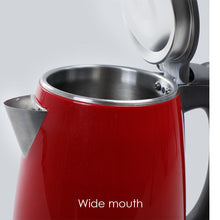 Load image into Gallery viewer, Electric Kettle Crimson Edge, 1.2 Litres, Stainless Steel Interior with Auto-shut Off, 2-level Safety, Cool Touch Plastic Exterior, 2 Years Warranty, 1500W, Red