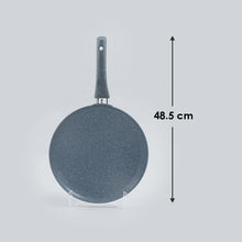 Load image into Gallery viewer, Granite 30cm Non-Stick Dosa Tawa | Induction Bottom | Soft-Touch Handles | Virgin Aluminium | PFOA/Heavy Metals Free | 3.5mm | 2 Year Warranty | Grey