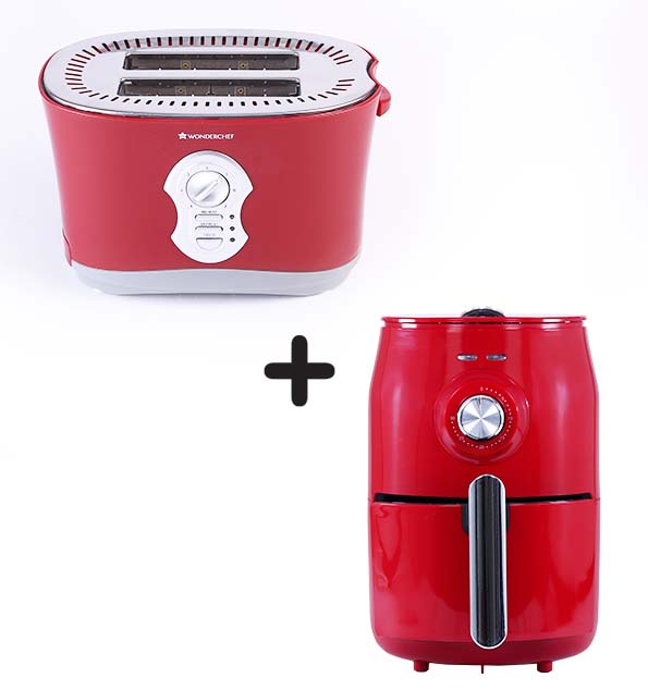Crimson Edge Compact Air Fryer & Crimson Edge Slice Toaster Plus