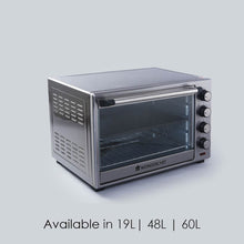 Load image into Gallery viewer, Oven Toaster Griller (OTG) - 60 Litres, Stainless Steel – with Rotisserie, Auto-shut off, heat-resistant tempered glass, 6-stage heat selection