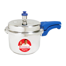 Load image into Gallery viewer, Nigella Induction Base 3L Stainless Steel Pressure Cooker with Outer Lid Blue