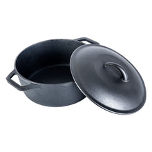 Load image into Gallery viewer, Forza Cast-iron Kadhai, 24cm and Forza Cast-iron Casserole With Lid, 25cm