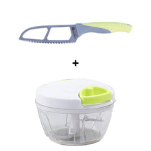 Load image into Gallery viewer, 4&quot; Easy Slice Knife (Yellow) and Classic String Vegetable Chopper