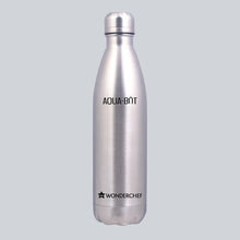 Load image into Gallery viewer, Aqua-Bot, 1000ml, Double Wall Stainless Steel Vacuum Insulated Hot and Cold Flask, Spill &amp; Leak Proof, Silver, 2 Years Warranty