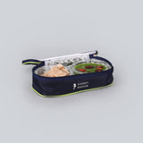 Boston Round Glass Lunch Boxes With Insulated Bag 400ml - Set Of 2 Pcs