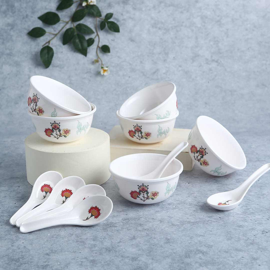 Venice Soup Bowl with Spoon - Red (Set of 6)