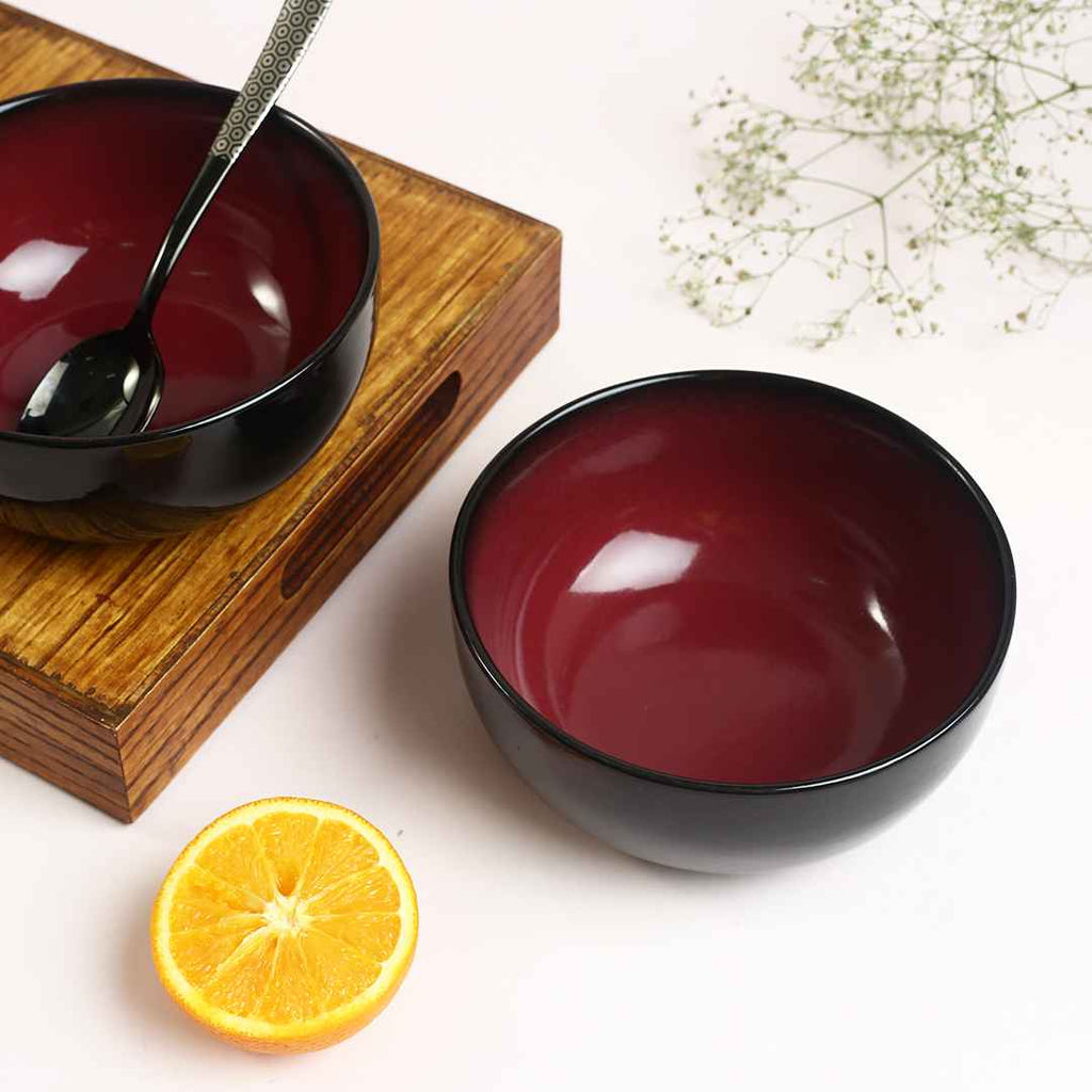 Teramo Red Glaze Serving Bowl 1 pc