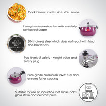 Load image into Gallery viewer, Regalia Induction Base 5L Pressure Cooker with Inner Lid, 2 Years Warranty, Purple