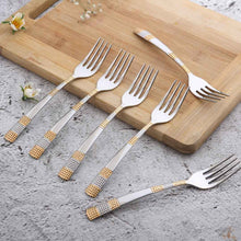 Load image into Gallery viewer, Roma Dinner Fork  - Gold Plated - Set of 6pcs