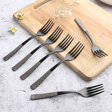 Load image into Gallery viewer, Roma Dinner Fork  - Black - Set of 6pcs