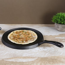 Load image into Gallery viewer, Forza Cast-Iron 25 cm Dosa Tawa Pan | Pre-Seasoned Cookware | Induction Friendly | 3.8 mm| With Lifetime Exchange Warranty