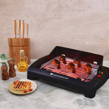 Load image into Gallery viewer, Smoky Grill Non-Stick Electric Barbeque(BBQ) with Adjustable Stand| Wide Grill Tray| Smoke Free Griller, Frying, Tandoori Maker for Indoor, Outdoor, Camping, Parties| Portable, Sleek &amp; Compact, Lightweight Appliance| 2000 Watt| 1 Year Warranty