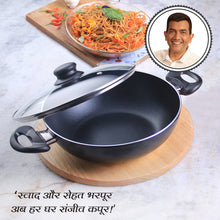 Load image into Gallery viewer, Ultra 24 cm Aluminium Non-Stick Wok | 2.7 L| Induction base| Meta-Tuff non-stick coating | Ideal for saute, roasting and healthy cooking| Black