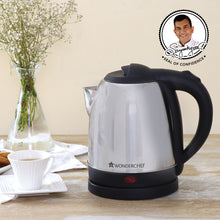 Load image into Gallery viewer, Prato Automatic Stainless Steel Cordless Electric Kettle, 1.5 Litres, Built-in Metal Filter, 304 Stainless Steel Interior, Ergonomic Handle Design, 1000W, 2 Years Warranty