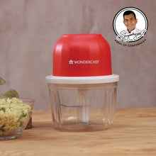Load image into Gallery viewer, Zippy Rechargeable Wireless Electric Cordless Chopper, Stainless Steel Blades, One Touch Operation, 10 Seconds Chopping, Mincing Vegetable, Meat - 350 ML, 30 Watts, 1 Year Warranty