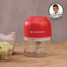 Load image into Gallery viewer, Zippy Rechargeable Wireless Electric Cordless Chopper, Stainless Steel Blades, One Touch Operation, 10 Seconds Chopping, Mincing Vegetable, Meat - 250 ML, 30 Watts, 1 Year Warranty