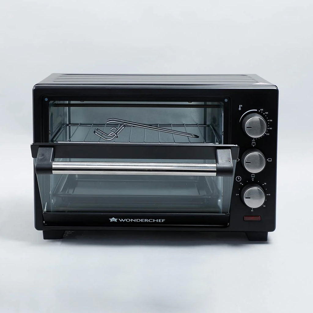 Oven Toaster Griller (OTG) - 19 Litres, Black - with Auto-shut off, Heat-Resistant Tempered Glass, Multi-Stage Heat Selection