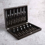 Roma Cutlery Gift Set - Black - Set of 24pcs