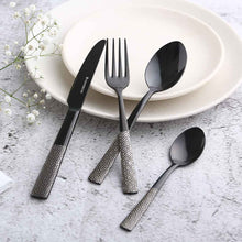 Load image into Gallery viewer, Roma Dinner Spoon - Black - Set of 6pcs