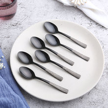 Load image into Gallery viewer, Roma Tea Spoon  - Black - Set of 6pcs