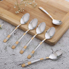 Load image into Gallery viewer, Roma Tea Spoon  - Gold Plated - Set of 6pcs